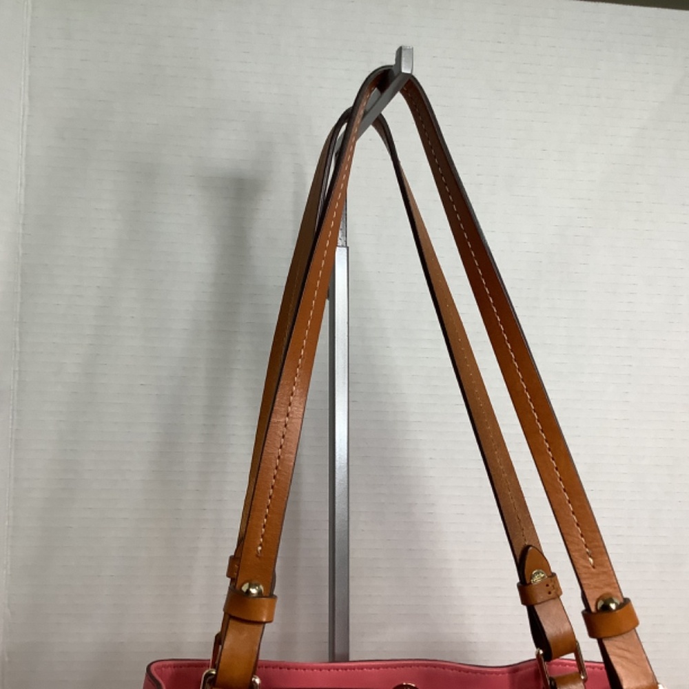 EUC pink Dooney & Bourke saddle, tote bag purse large - Picture 3 of 16